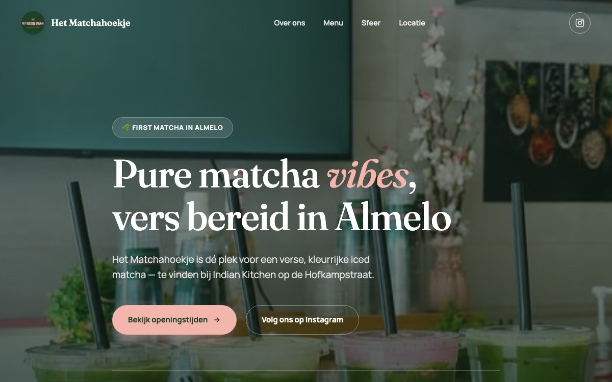 Het Matchahoekje website screenshot